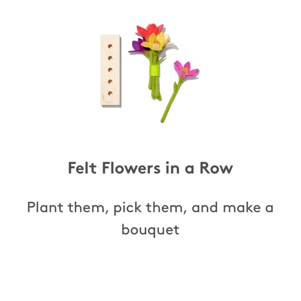 Colorful Felt Flowers Set